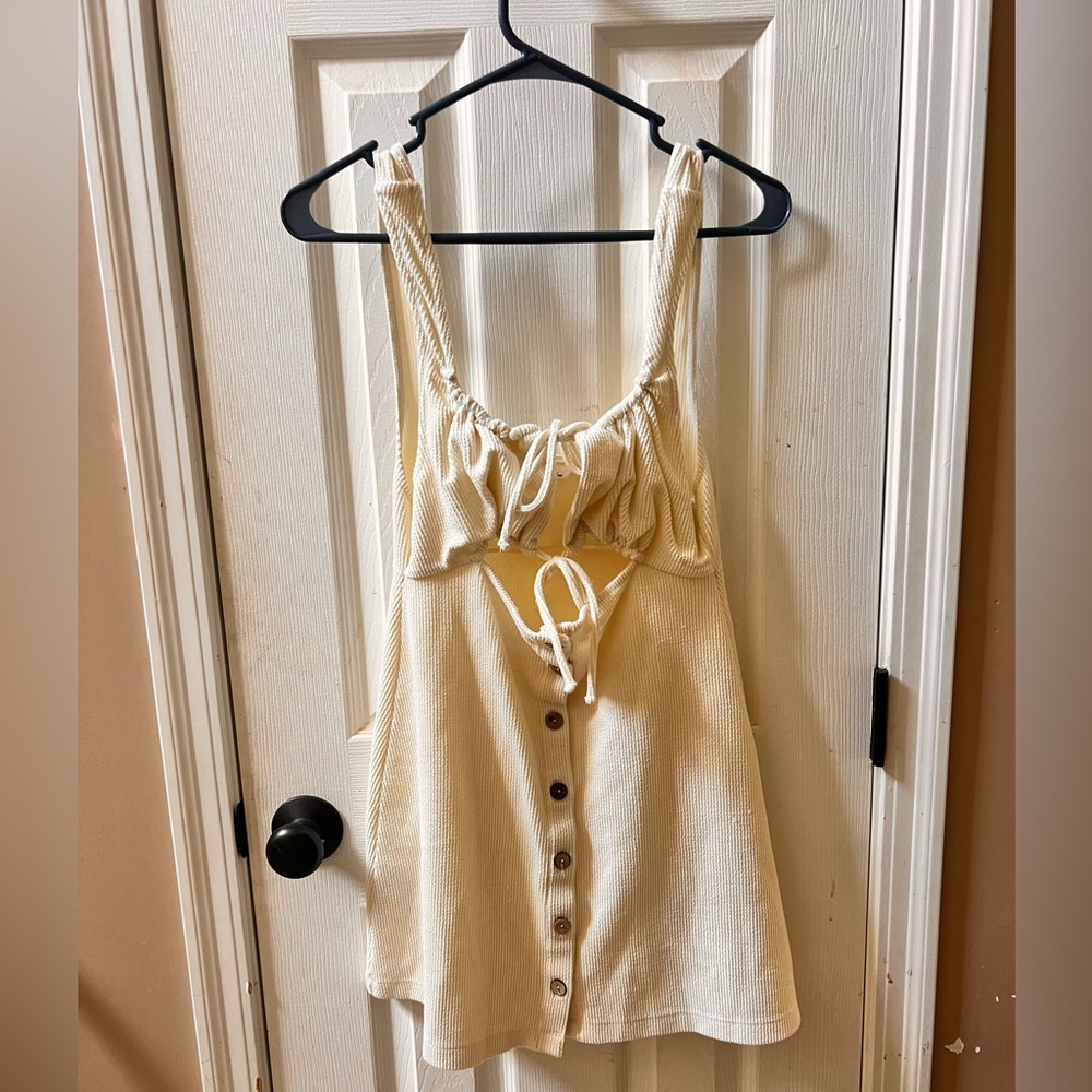 FP Beach button down dress, size small
